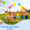 100 Pieces Plastic Balloon Sticks 13 inch Reusable Balloon Holder and Cup for Birthday Graduation Prom Wedding Anniversary Party Decoration Supplies (White) view 4
