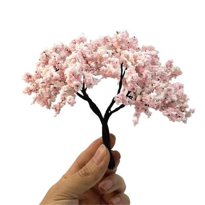 LZYXFP Scene Model Tree Peach Tree Cherry Tree Micro-Landscape Garden Rockery Landscaping Sand Table DIY Manual Model(Light Pink high 25cm)