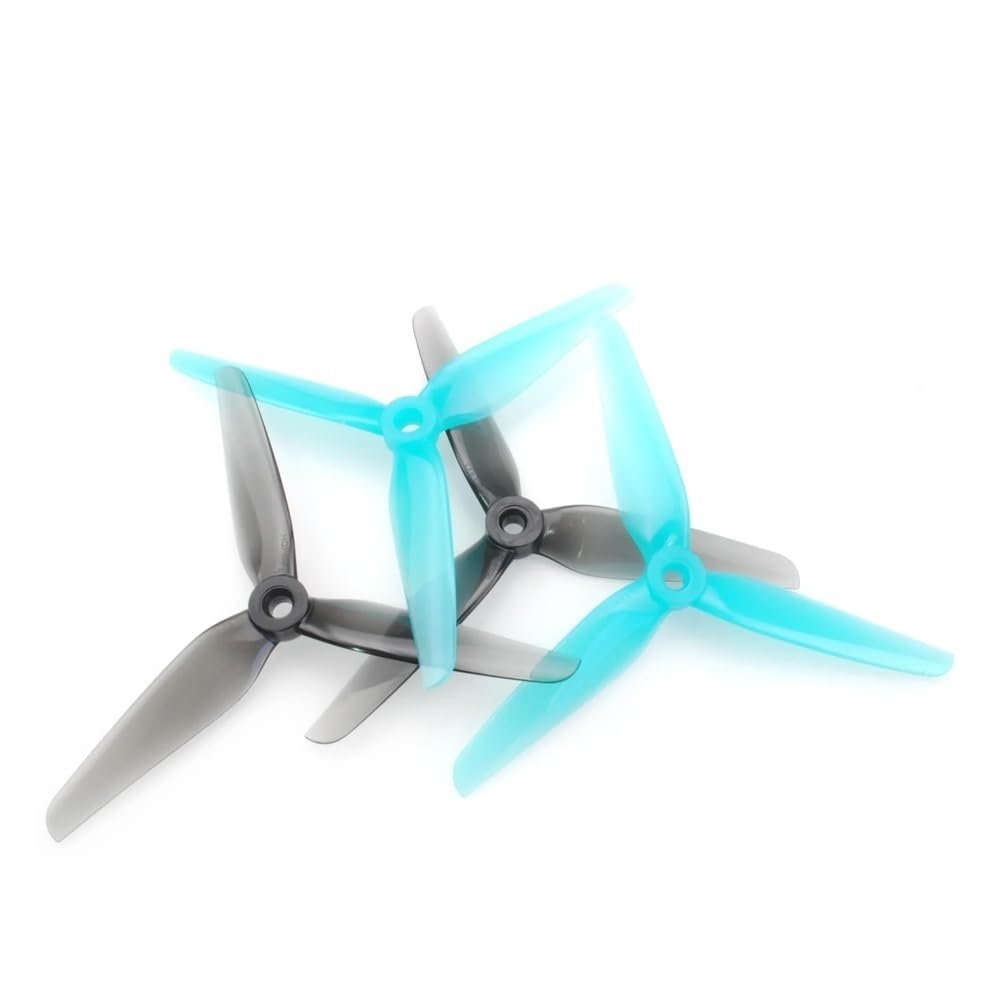 10 Pairs/20 Pieces For R38 Propellers 5.1 Inch 3 Impellers 2CW 2CCW Polycarbonate RC FPV Racing Drone(10 pairs Grey)