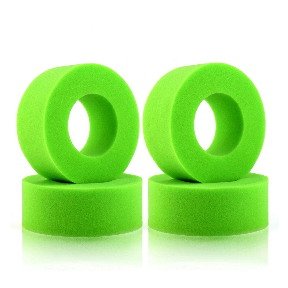 4pcs 1.9" Tire Insert Foam Sponge Compatible with SCX10 90046 D90 1/10 RC Crawler Car Spare Parts Accessories(Green)