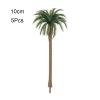 LZYXFP 5Pcs Plastic Coconut Palm Tree Miniature Plant Pots Bonsai Craft Micro Landscape DIY Decor Sand Table Scenery Model(10cm) view 2
