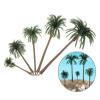 LZYXFP 5Pcs Plastic Coconut Palm Tree Miniature Plant Pots Bonsai Craft Micro Landscape DIY Decor Sand Table Scenery Model(10cm) view 3