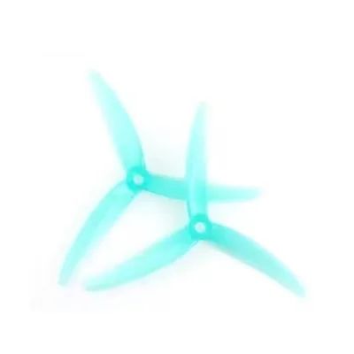 12 Pairs For J37 Polycarbonate 4.9 Inch Propellers 3.7 Pitch 3 Impellers 5mm Shaft Propellers FPV RC Racing(12 Pairs blue)