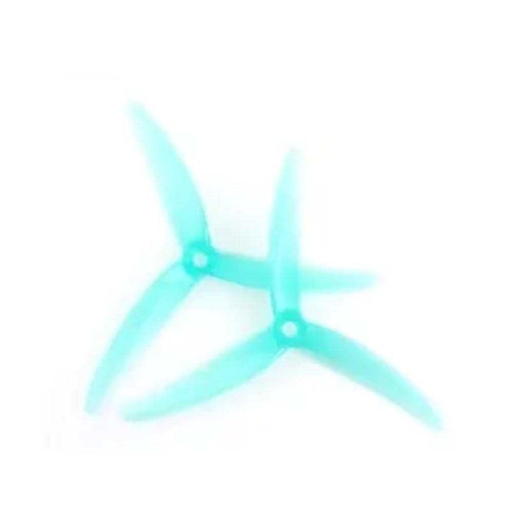 12 Pairs For J37 Polycarbonate 4.9 Inch Propellers 3.7 Pitch 3 Impellers 5mm Shaft Propellers FPV RC Racing(12 Pairs blue)