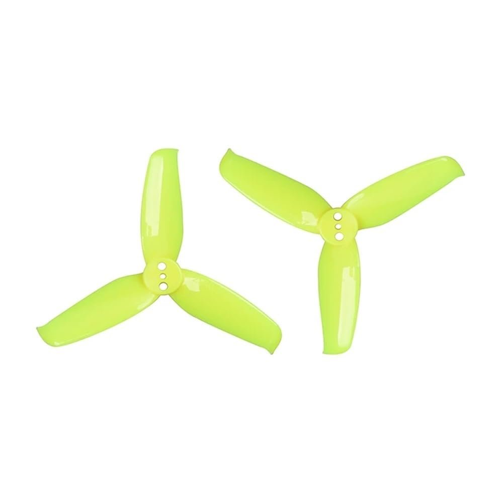 16pcs/8pairs For 2540 2.5x4 2.5" 3 Impeller Propellers With 1.5mm Mounting Holes, 1105 1106 Motors(2 packs Yellow)