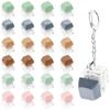 24 Pcs Keyboard Fidget Toy, Keyboard Fidget Keychain Keyboard Decompression Button Finger Clicker Toys, Button Stress Relief Fidget Gifts for Adult to Relief Stress (24) view 1