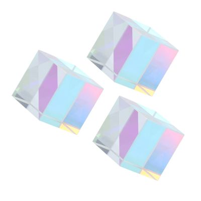 ABOOFAN Educational Optical Prism 3pcs Cube Glass Ideal for Boys and Girls School Science