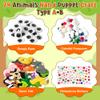 WATINC 24Pcs Hand Puppet Making Kit for Kids Large Medium Art Craft Felt Sock Puppet Creative DIY Make Your Own Puppets Pipe Cleaners Pompoms Storytelling Role Play Party Supplies Gift for Girls Boys view 2