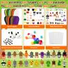 WATINC 24Pcs Hand Puppet Making Kit for Kids Large Medium Art Craft Felt Sock Puppet Creative DIY Make Your Own Puppets Pipe Cleaners Pompoms Storytelling Role Play Party Supplies Gift for Girls Boys view 3