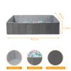 GOGOSO Baby Ball Pit for Toddlers Infant Kids Large Foldable Puppy Dogs Cats Pop Up Corner Ball-Pit Big Collapsible Rectangle Soft Play Tent Indoor Outdoor (Balls no Include) Gray view 4
