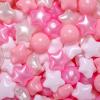 Heopeis Star Ball Pit Balls for Toddlers Ball Pits,200 Ball Pit Ball Star Shapes for Kids, Boys Girls Bounce House, Play Tent, Baby Pool, Party Decoration(Pink) view 1