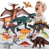 Drefirsa Dinosaur Toys for Kids 3-5 5-7, 14PCS Big Realistic Dinosaur Figure Set with 6 Jumbo & 8 Small, Educational Toddler Dino Toys for Boy & Girl Party Favor, Birthday Gift, Cake Decoration view 1