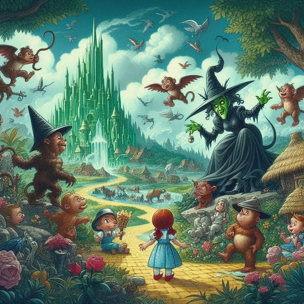 1000pcs Jigsaw Puzzles for Adults The Wizard of Oz Jigsaw Puzzle Every Piece is Unique - Challenging Puzzles Premium Perfect for The Whole Family to Enjoy Together