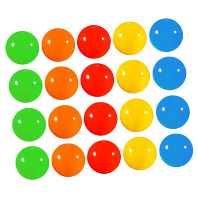Milisten 20pcs Red Blue Green Yellow Lottery Balls Game Theme Party Decoration Plastic Raffle Toys