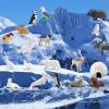 21PCS 2-4 Inch Arctic Sea Animal Figurines Set with Igloo,Mini Polar Animals Toys,Whales,Polar Bear,Caribou,Penguin,Walrus Figurines Cake Toppers Birthday Gifts for Preschool Educational Gift view 3