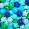 Heopeis Star Ball Pit Balls for Toddlers Ball Pits, 500 Ball Pit Ball Star Shapes for Kids, Boys Girls Bounce House, Play Tent, Baby Pool, Party Decoration(Ocean Blue Green) view 1