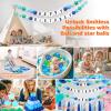 Heopeis Star Ball Pit Balls for Toddlers Ball Pits, 500 Ball Pit Ball Star Shapes for Kids, Boys Girls Bounce House, Play Tent, Baby Pool, Party Decoration(Ocean Blue Green) view 4