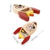 Abaodam 1set Montessori Wooden Rocket Screwdriver Toy Set Interactive Busy Board for Boys and Girls Hand-Eye Coordination and Imagination Learning for Young Explorers view 2