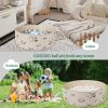 GOGOSO Foldable Ball Pit for Toddlers Large Foldable Puppy Dogs Cats Baby Infant Kids Portable Corner Ball-Pit Big Pop Up Collapsible Soft Play Tent Indoor Outdoor (Balls no Include) Beige Smile view 4