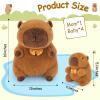 Achwishap 5PCS Capybara Plush,Capybara Stuffed Animal Mommy with 4 Capybaras Babies Plush Toy,Cute Plushie Capybaras Hugging Pillow Cuddle Plushie for Kids Girls Boys Birthday,Capy bara Family 16 view 2