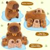 Achwishap 5PCS Capybara Plush,Capybara Stuffed Animal Mommy with 4 Capybaras Babies Plush Toy,Cute Plushie Capybaras Hugging Pillow Cuddle Plushie for Kids Girls Boys Birthday,Capy bara Family 16 view 3