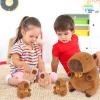 Achwishap 5PCS Capybara Plush,Capybara Stuffed Animal Mommy with 4 Capybaras Babies Plush Toy,Cute Plushie Capybaras Hugging Pillow Cuddle Plushie for Kids Girls Boys Birthday,Capy bara Family 16 view 4