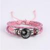 rgwtgkyh Sun and Moon Touch Bracelets for Couples Leather Couples Bracelets for Friendship Relationship Promise Best Friends Bff Adjustable Couples Matching Jewelry Gifts (black&pink) view 3