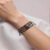 rgwtgkyh Sun and Moon Touch Bracelets for Couples Leather Couples Bracelets for Friendship Relationship Promise Best Friends Bff Adjustable Couples Matching Jewelry Gifts (black&pink) view 4