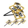 Cabilock 5pcs Graduation Cupcake Toppers Acrylic Class of Cake Picks Unique Graduation Theme Decoration for Parties and Celebrations view 1