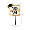 Cabilock 5pcs Graduation Cupcake Toppers Acrylic Class of Cake Picks Unique Graduation Theme Decoration for Parties and Celebrations view 2