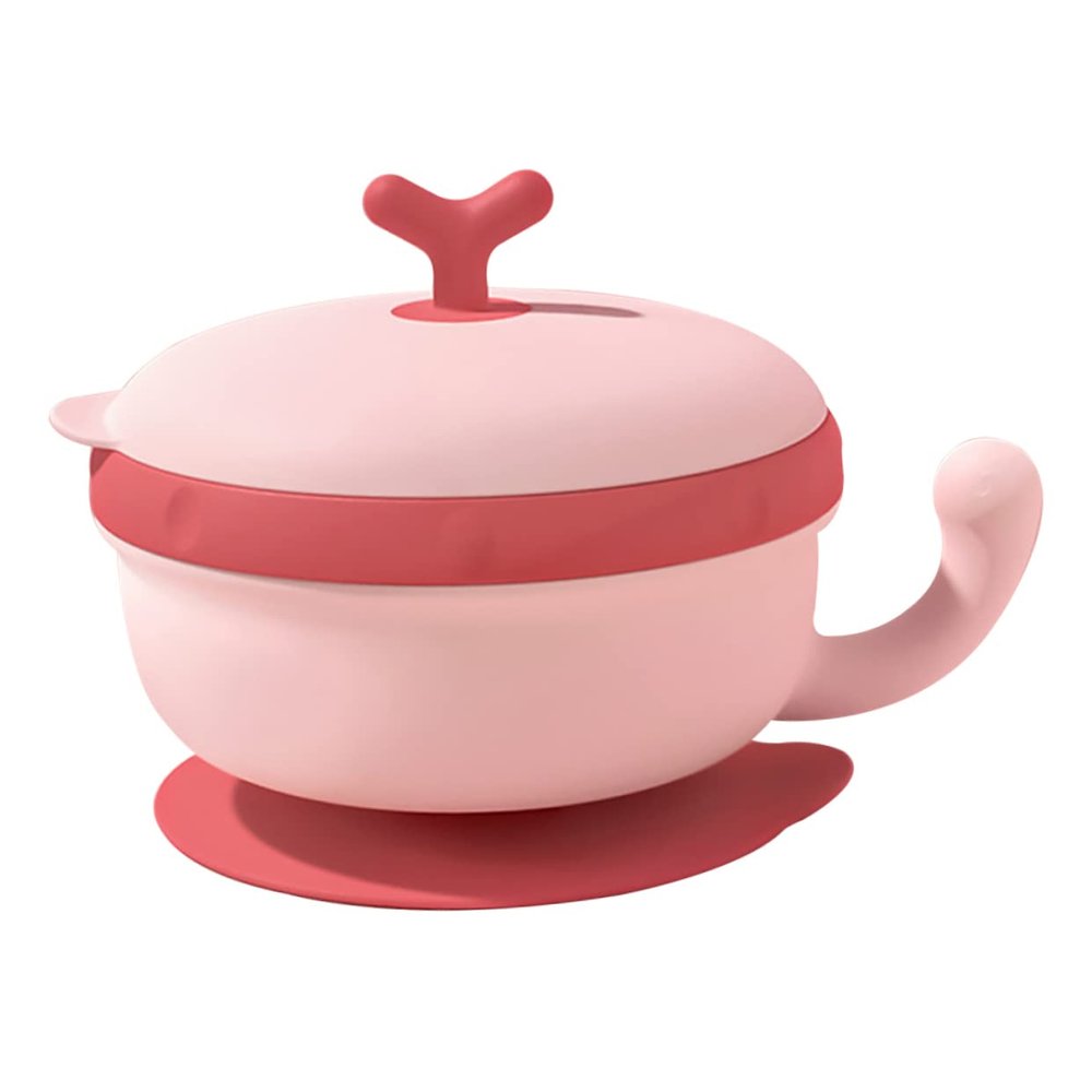 LIOOBO 316 Stainless Steel Thermal Insulation Baby Feeding Bowl Suction Cup Detachable Food Serving Bowl for Toddlers Leak-Proof Design for Mealtime