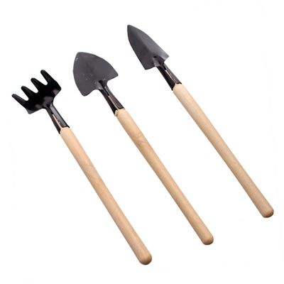 Gogogmee 1set Mini Gardening Tools for Boys and Girls Lightweight Wooden Handle Gardening Tools for Transplanting Flower Vegetable Planting to Parent Relationship