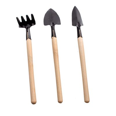 Abaodam 1set Mini Garden Tools Set Wooden Handle Multipurpose Gardening Tools for Boys and Girls Lightweight and Easy to Use for Planting Flowers and Vegetables