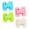 BIUDECO 4pcs Cartoon Safety Locks for Refrigerator Cabinets and Doors Easy Installation Multi-functional Protective Lock Set Green Blue White and Pink view 1