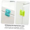 BIUDECO 4pcs Cartoon Safety Locks for Refrigerator Cabinets and Doors Easy Installation Multi-functional Protective Lock Set Green Blue White and Pink view 3