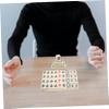 BESPORTBLE 1set Portable Mini Mahjong Set Lightweight Travel Mahjong Kit for Family Gatherings and Parties Storage Box for Home and Outdoor Use view 3