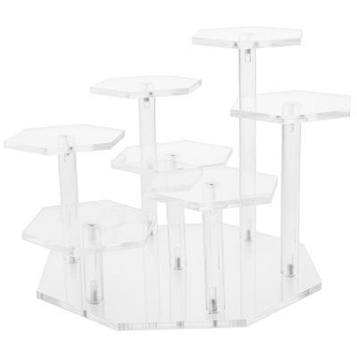 BIUDECO Acrylic Multi-layer Display Stand for Figures and Collectibles Transparent Model Rack for Home Decoration and Toy Storage