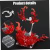 Alasum 1set Action Figure Stand Set Fire Special Effect Bracket for Display Flexible Mannequin Holder view 3