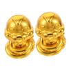 Abaodam 2pcs Cute Snake Year Piggy Bank for Kids Unbreakable Money Box Decorative Coin Bank for Home Office Gold-Plated Design view 1