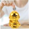 Abaodam 2pcs Cute Snake Year Piggy Bank for Kids Unbreakable Money Box Decorative Coin Bank for Home Office Gold-Plated Design view 4