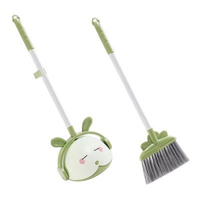 IMIKEYA 1set Cartoon Dustpan and Broom for Boy Girl Cleaning Tools Safe for Indoor and Outdoor Role Play Includes Cute Shovel and Brush