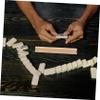 Abaodam Wooden Mahjong Tile Holder Rack Natural for Games Decorative Letter Block Stand for Family Gatherings and Office Decor view 4