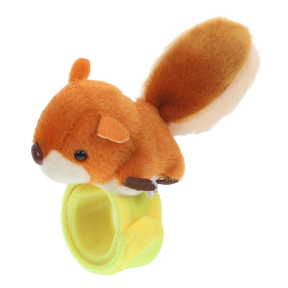 BESPORTBLE Squirrel Slap Bracelet for Boys and Girls Soft Animal Wrist Band Toy for Birthday Parties Halloween Classroom Prizes and Fun Festivals Cute Design