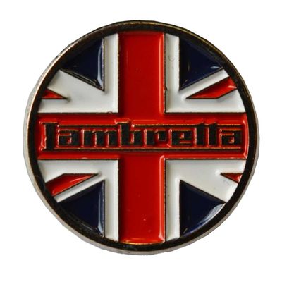 Lambretta UK Pin Button (One Size) (Red/White)