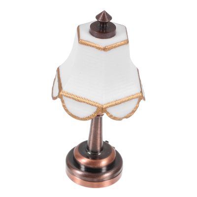 BESPORTBLE Doll House Miniature LED Table Lamp Switch European Style Desk Lamp for Mini House Decor and Accessories for Dollhouse Supplies and Display