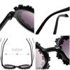 Cute Toddler Little Girls Round Crossbody Bag with Sunglasses Embellished with Pearl & Flower Mini Princess Style Handbag (Black) view 4