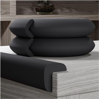 ACEFCXAUSVC Corner ProtectorsFoam Edge Protectors Furniture Edge and Corner Guards, Edge Guards Padding with Adhesive, Foam Wall Edge Protector, Bumper Table Edges Sharp Corners,(Black,2pcs)