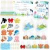 85 Pcs Adopt an Ocean Animal Party Favors Includes 12 Plush Sea Animals 12 Clear Favor Boxes 12 Adoption Cards 1 Adoption Sign Blue Raffia 48 Artificial Water Plants for Kids Sea Animal Adopt Party view 1