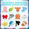85 Pcs Adopt an Ocean Animal Party Favors Includes 12 Plush Sea Animals 12 Clear Favor Boxes 12 Adoption Cards 1 Adoption Sign Blue Raffia 48 Artificial Water Plants for Kids Sea Animal Adopt Party view 4