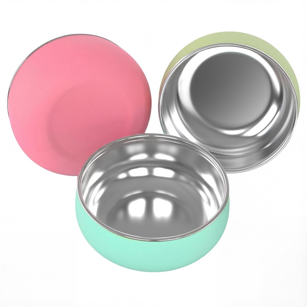 Bella's Friends Stainless Steel Baby Bowls with Silicone Sleeve 3 Pack, 5 for Toddlers Kids Feeding, Non-Slip, Non-Toxic, Mess-Free, Dishwasher Safe, Fit High Chair Size